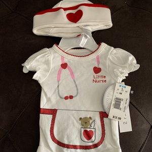 New born nurses outfit with hat